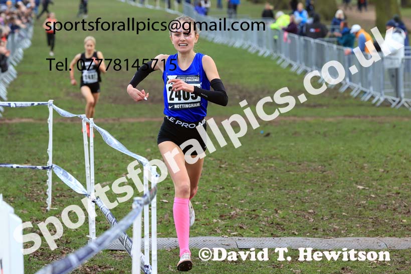 Womens Under-20s, 2024 CAU Inter Counties Cross Country Champs., Wollaton Park, Nottingham. Photo: David T. Hewitson/Sports for All Pics